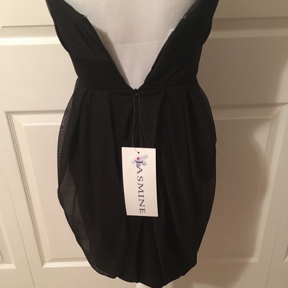 NWT Jasmine Black Strapless Dress Sz 6 oc20 - Picture 3 of 6